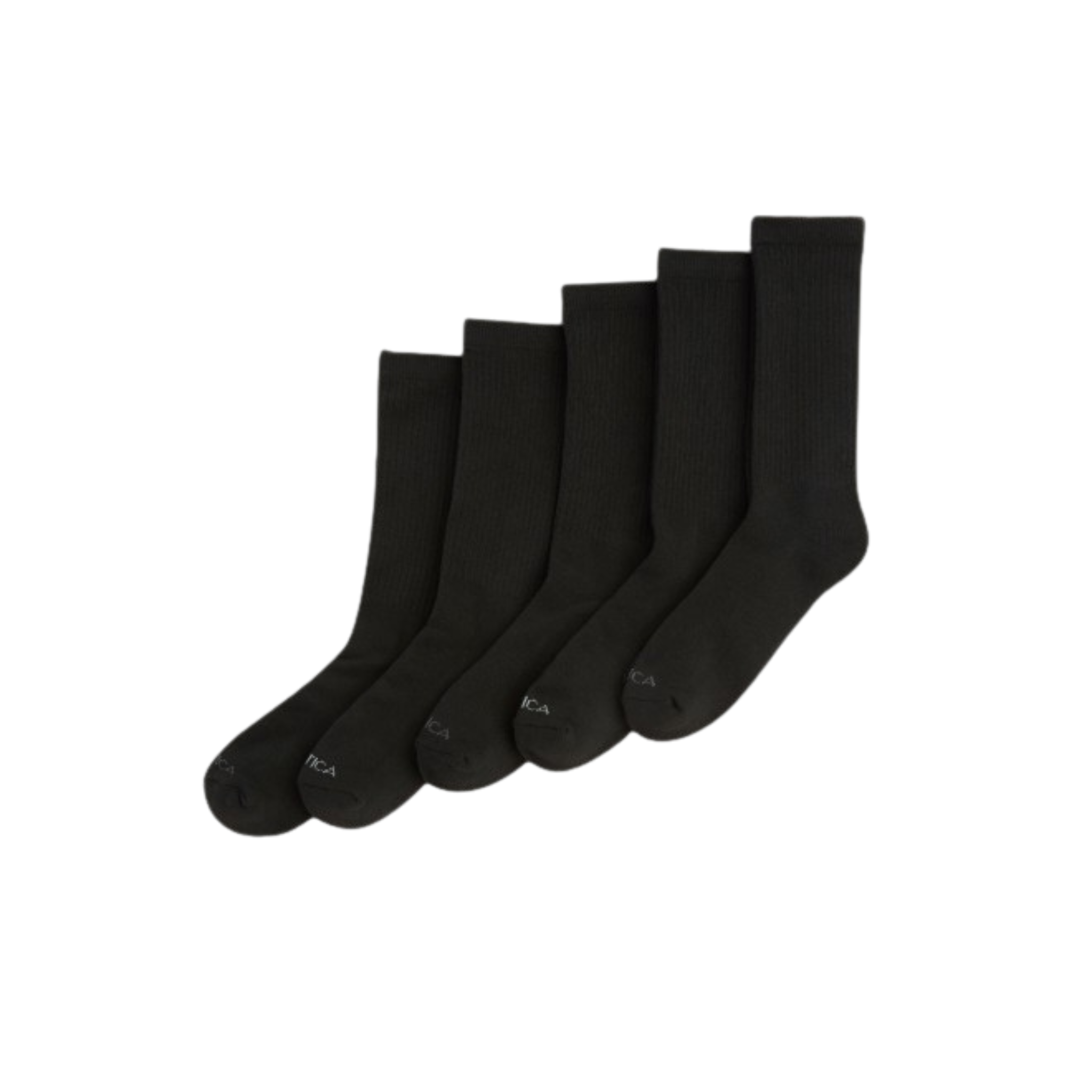 Nautica Athletic Black Core Basic Crew socks 5pk (5264528)