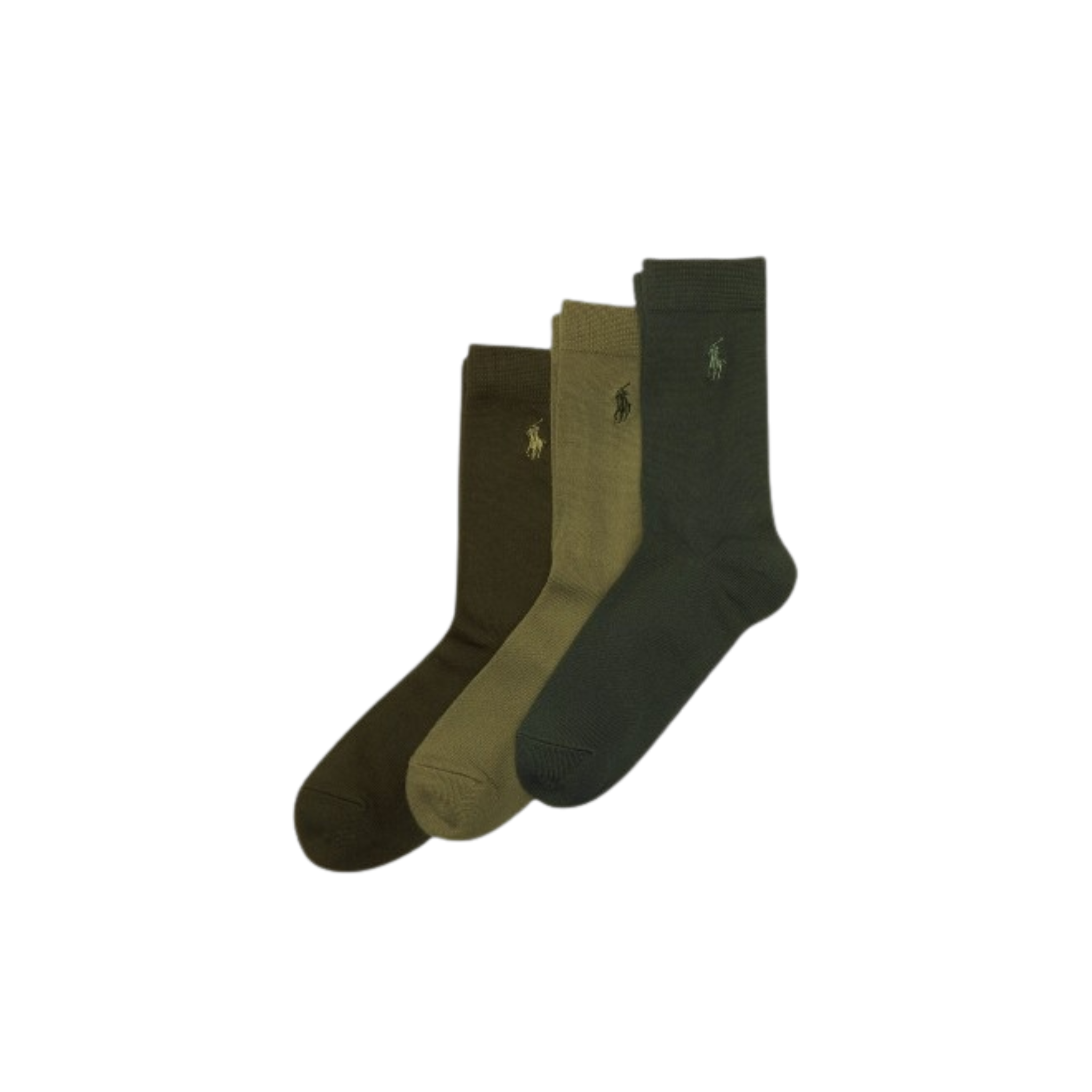 Polo Ralph Lauren Crew Sock Olive Assorted (3pk) (0022028534)