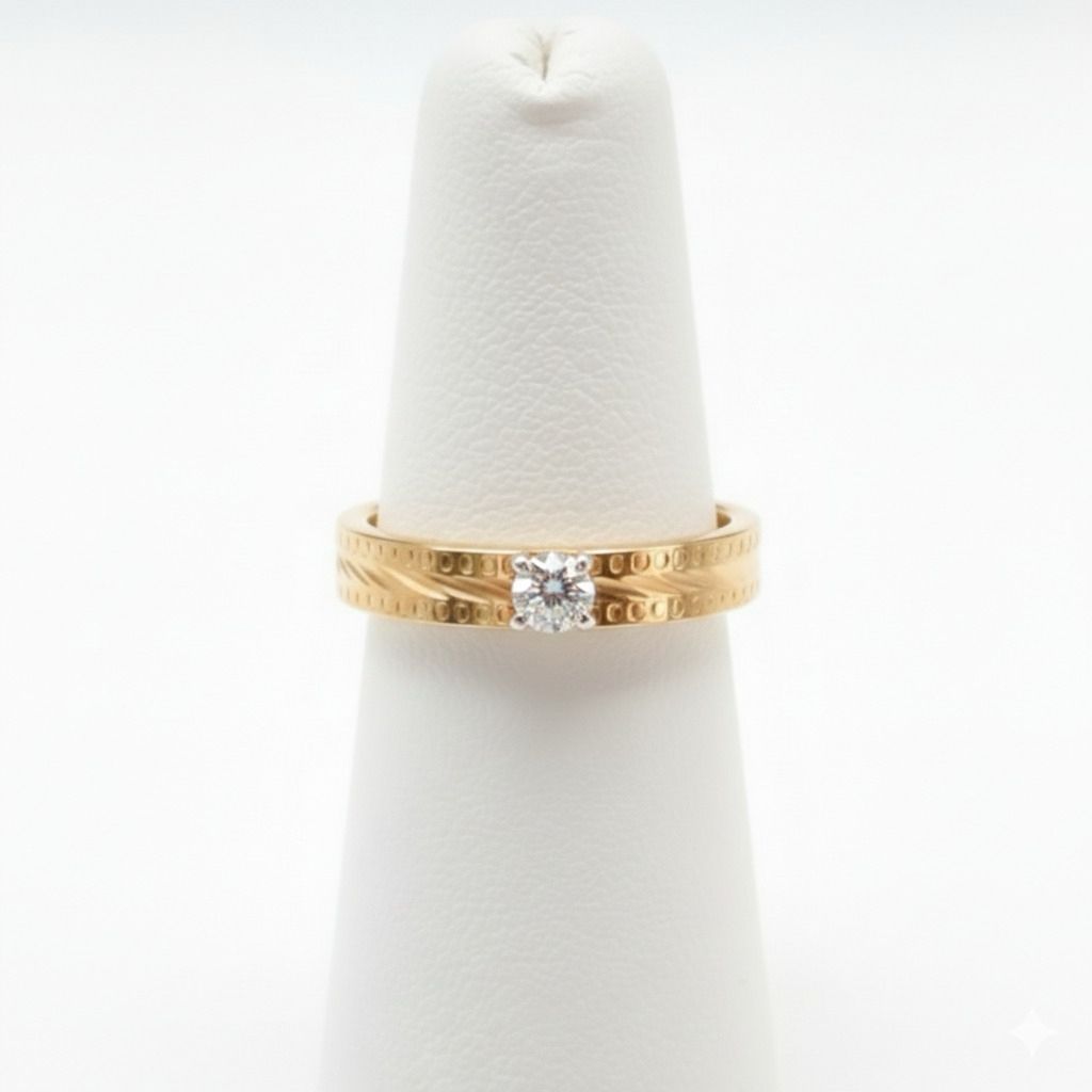 Gold Tone Engagement Ring Only (1018G)