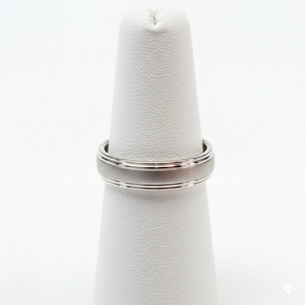 Silver Tone Wedding Ring Only (1119S)