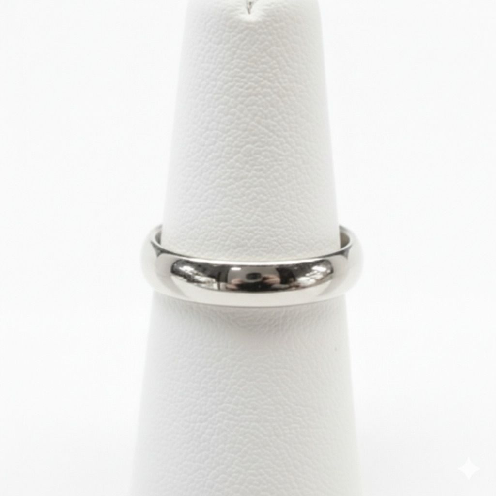 Silver Tone Wedding Ring Only (1111S)