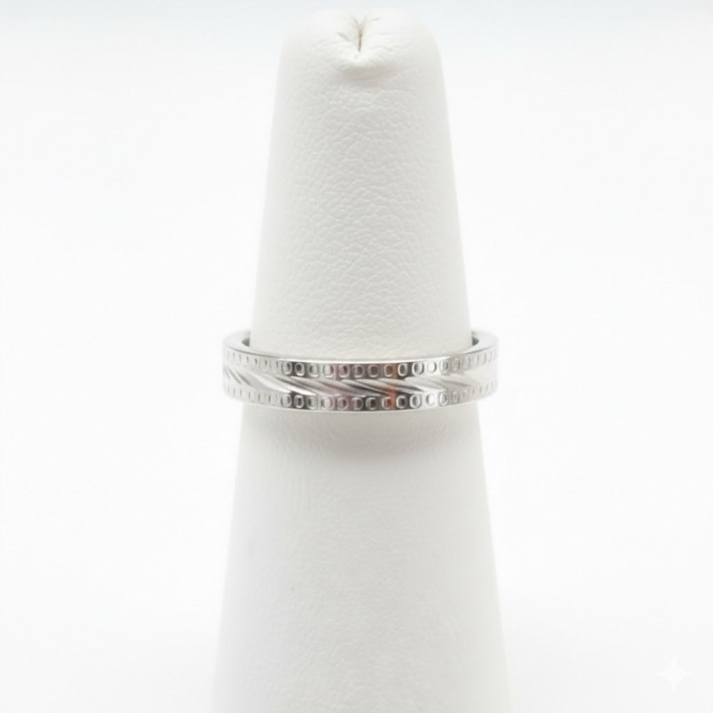 Silver Tone Wedding Ring Only (1118S)