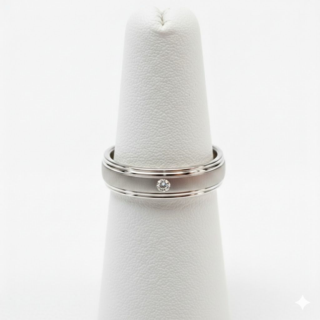 Silver Tone Engagement Ring Only (1019S)