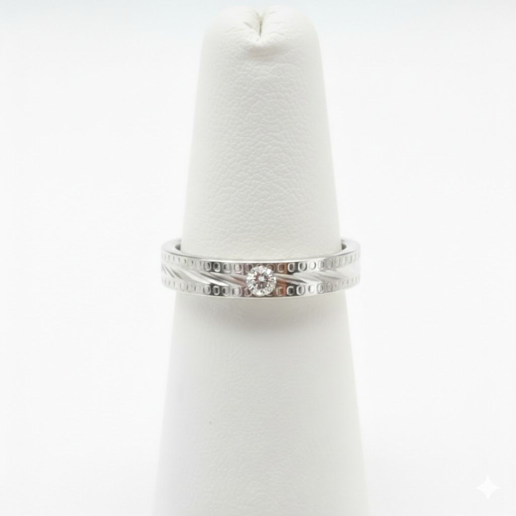 Silver Tone Engagement Ring Only (1018S)