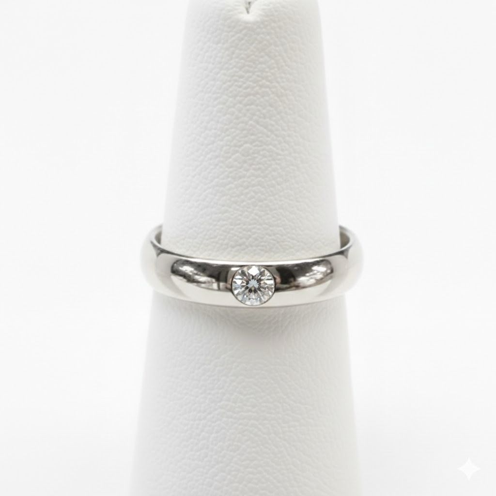 Silver Tone Engagement Ring Only (1011S)