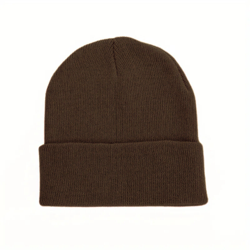 Knitted Beanie Hat Chocolate (Bea-710)