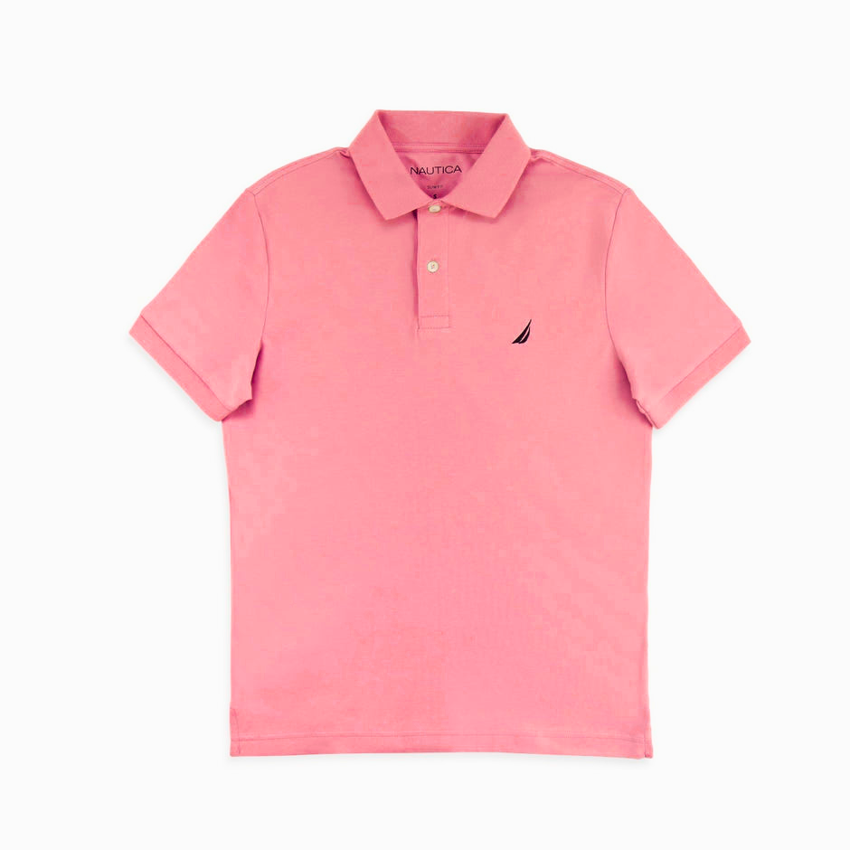 Nautica Slim-Fit Interlock Polo Shirt Cherry Blossom Pink (23283709)