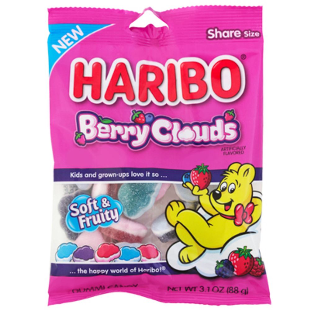 Haribo Berry Clouds Gummi Candies 3.1oz 361578