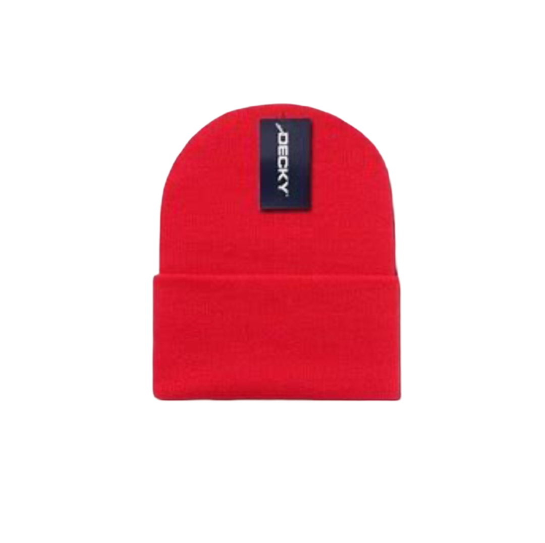 Long Winter Beanie Hat Red (186-RED)