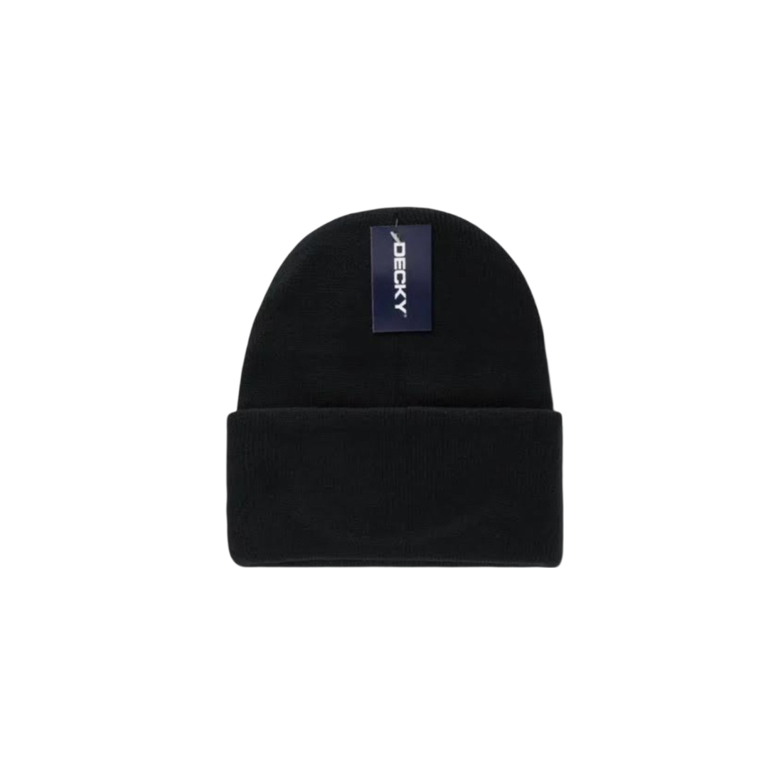 Long Winter Beanie Hat Black (186-BLK)