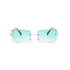 Cartierre Seafoam Rectangle Rimless Sunglasses (9001122)