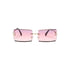 Cartierre Cosmic Rose Rectangle Rimless Sunglasses (9001111)