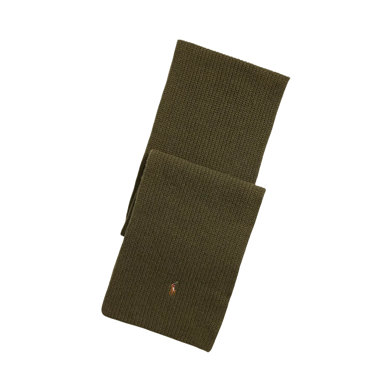 Polo Ralph Lauren Wool-Blend Olive Green Scarf (0078430485)