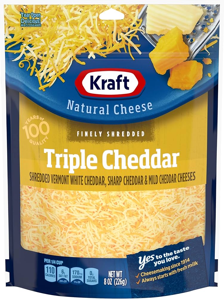 Kraft Shredded Tripple Cheddar Cheese 8oz EKR05534