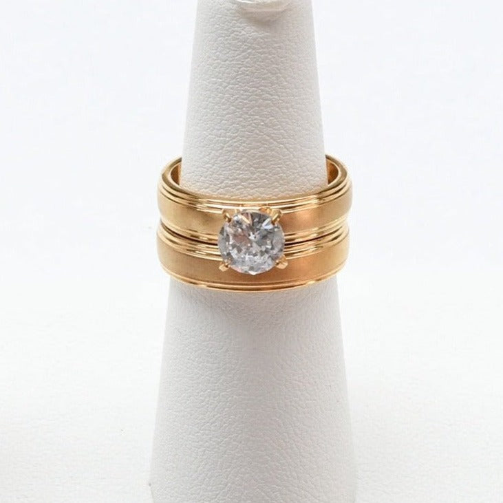 Gold Tone Engagement Ring Only (1019G)