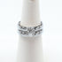 Silver Tone Engagement Ring & Wedding Band Set (1010S)