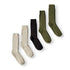 Ribbed Crew Socks 5 Pk Assorted (191211213)