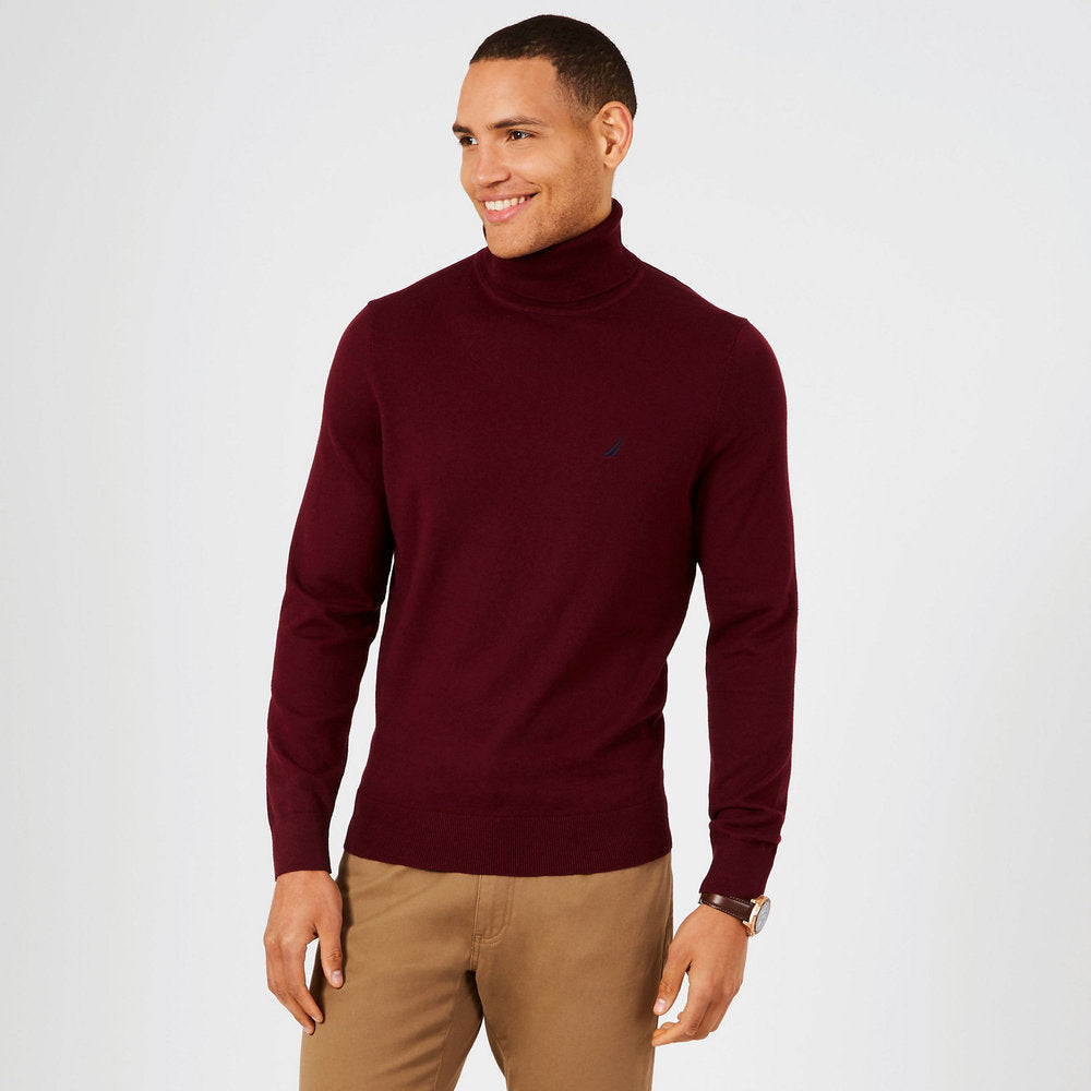 Nautica Burgundy Turtleneck Sweater (232102102)