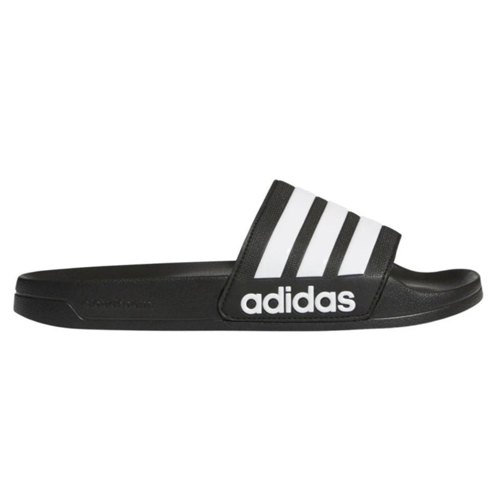 Adidas Black & White Stripe Slippers