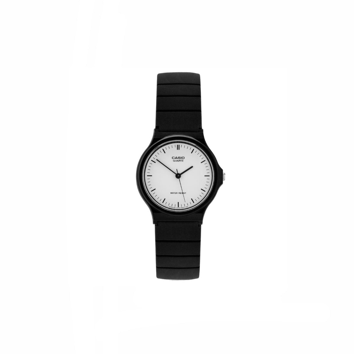 Casio Men's Black Resin Strap Watch with White Dial (9647)