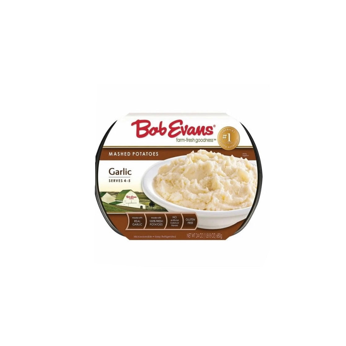 Bob Evans Garlic Mashed Potatoes 24 oz (GBE00525/6007000)