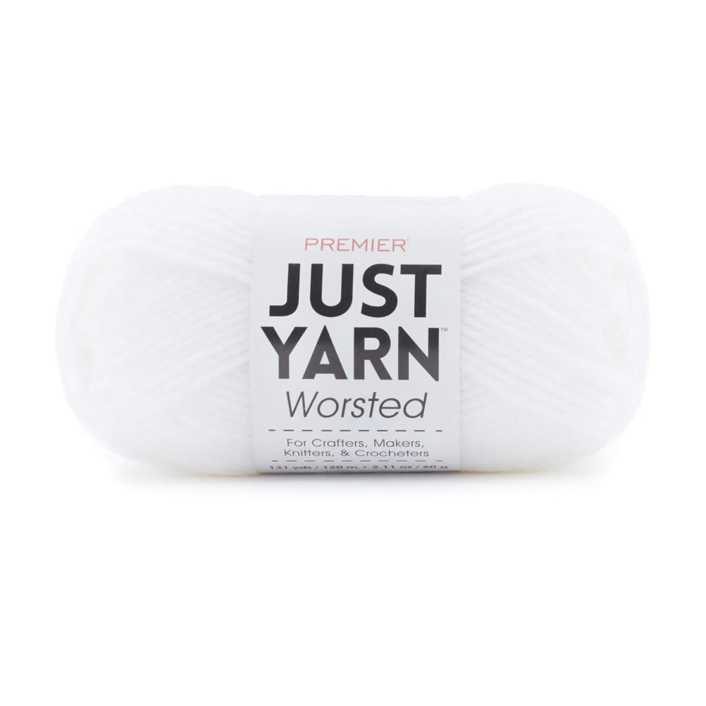 Premier Just Yarn White Worsted Yarn 131 yd (330406)
