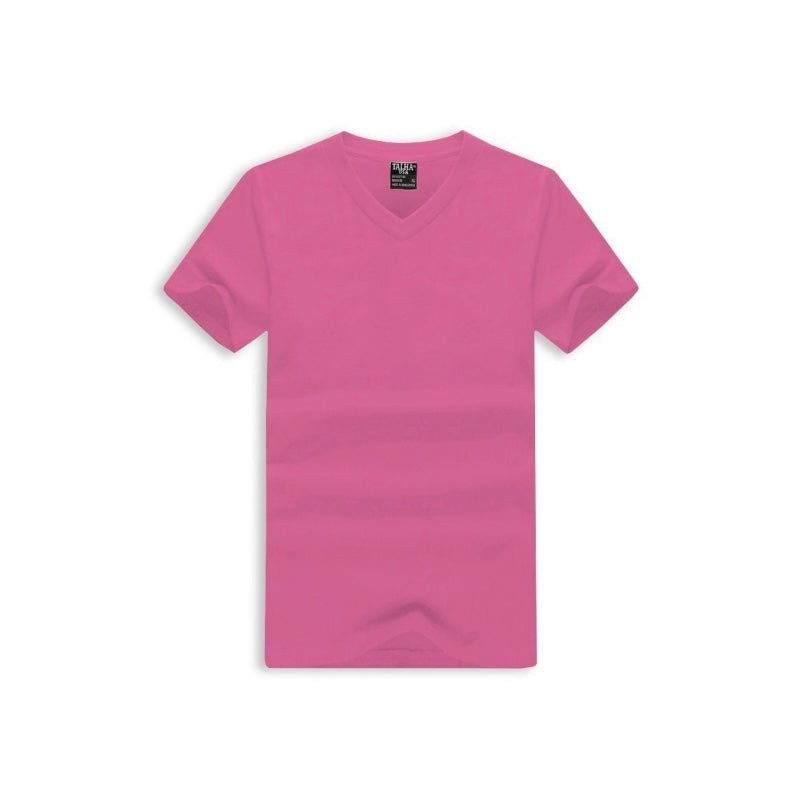 Talha Short Sleeve V-Neck T-Shirt - Bright Pink (555216)