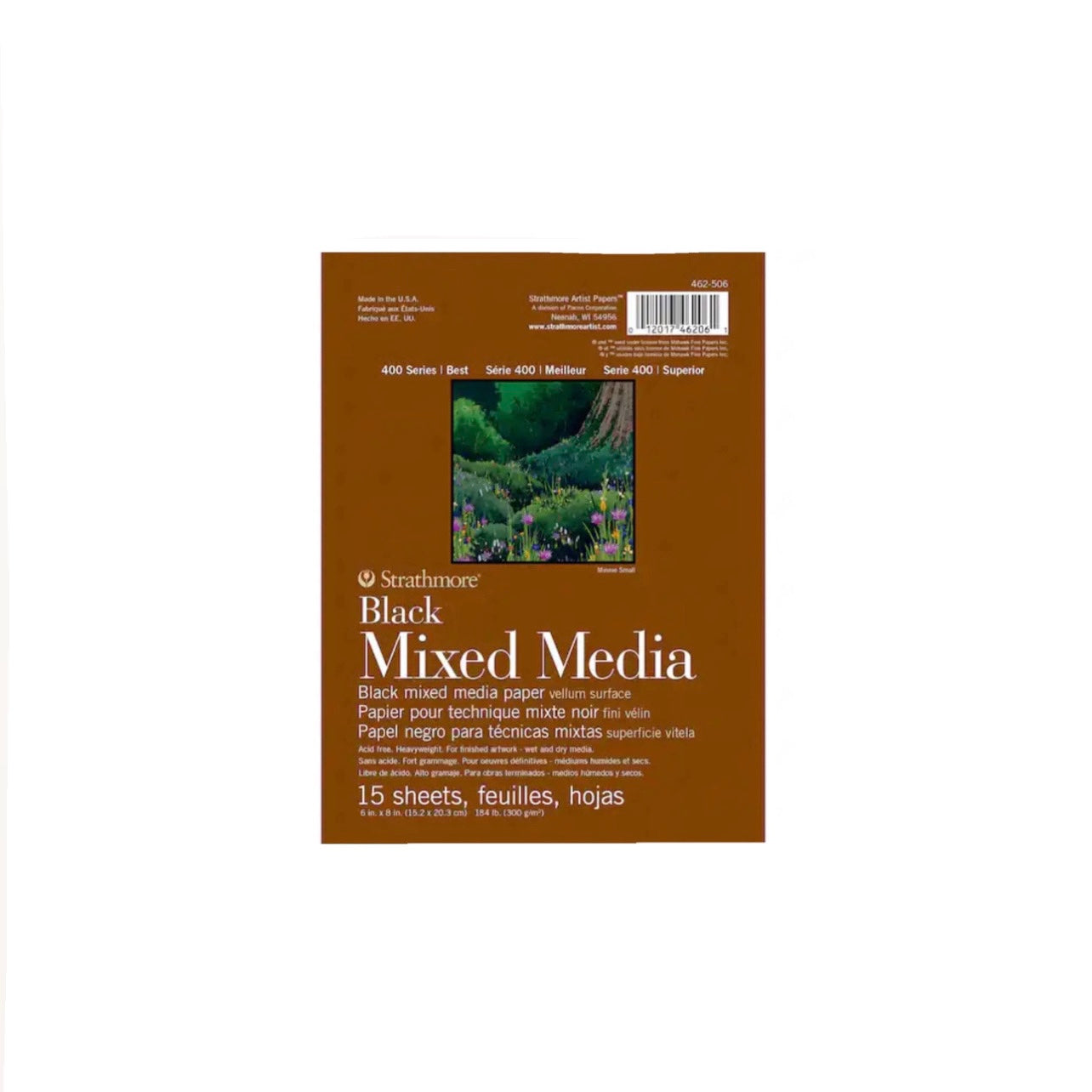 400 Series Black Mixed Media Paper Pad 6 x 8 (MP636888)