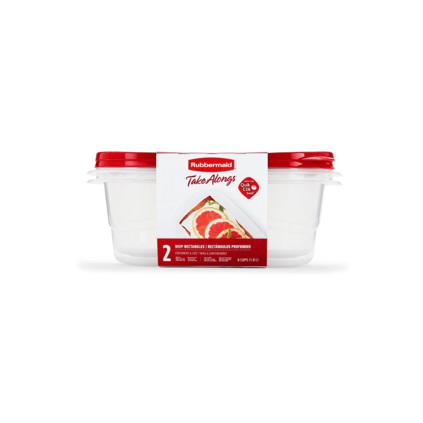 Rubbermaid 2 Deep Rectangles 8 Cups (9480091)