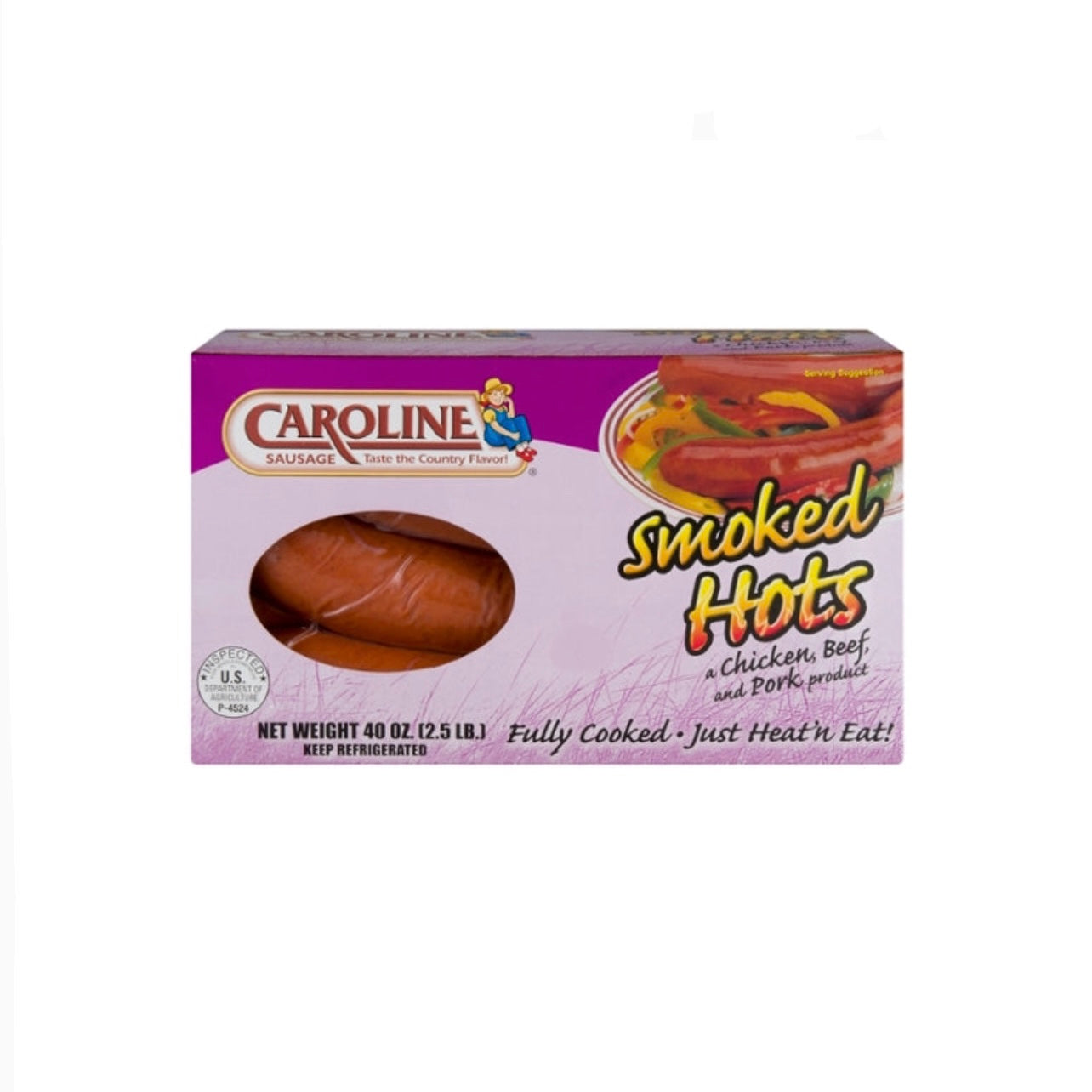 Carolines Hot Smoked Sausage (B985011A/1664482)